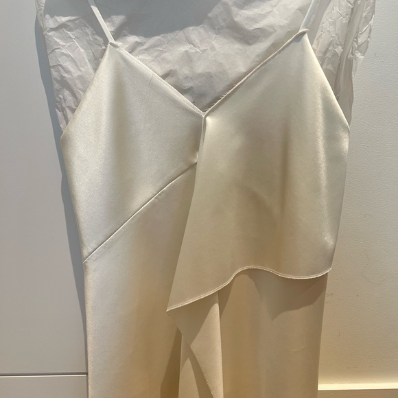 Philip Lim.1 white ivory silk strapless tank withh hangover ruffles. Size xs. - Picture 3 of 7